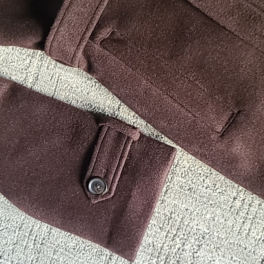 Abercrombie & Fitch Double-Breasted Wool-blend Coat in Dark Coffee - Picture 10 of 12